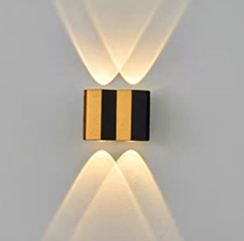 4W 6W 8W 10W Led Wandlamp Rechthoek Goud Zwart Licht Up En Down Lichtgevende Body lamp Verlichting Stijl Moderne Wandlamp