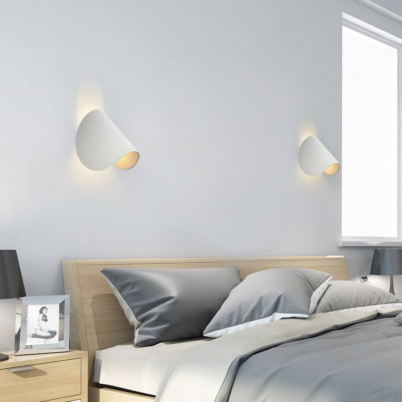 G4 lamphouder Italiaanse Minimalistische Wandlamp Draaibare wandlamp witte led wandlamp Woonkamer Creatief Roterende Art Hotel Wandlamp Nordic Slaapkamer Nachtkastje wandlamp