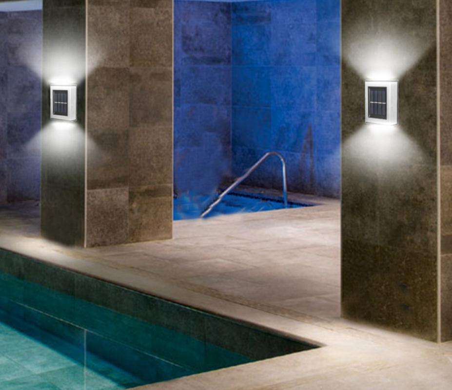 2LED zonnelamp IP65 waterdichte buitenlamp binnenplaats wandlamp voor tuinvilla decoratie