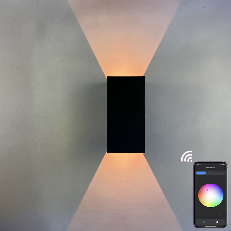 9W RGBW Wandlamp Kleur Veranderende Dimbare LED Nachtkastje Ambient IP65 Verlichting Wandkandelaar Tuya APP WIFI Controle party Indoor Decor