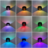 5W cirkelvormige wandlamp RGB met controller voor decoratie binnenshuis, feller licht Zwart/wit LED-wandlamp, up- en downlight