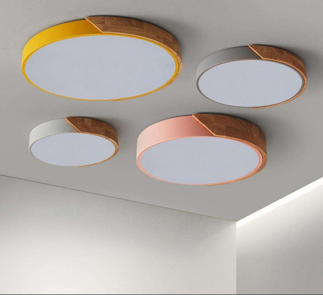 Moderne opbouw slaapkamer woonkamer Home verlichting rond roze zwart plafondlamp, led-plafondlamp, led-plafondlamp