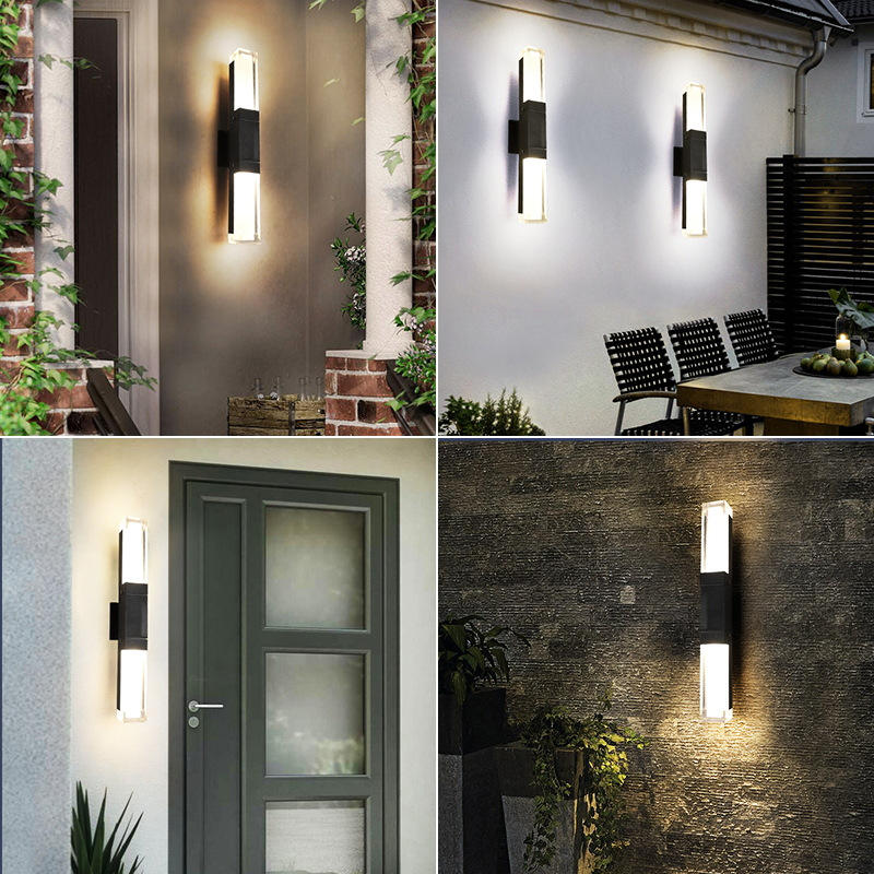Led Wandlamp Aluminium Outdoor IP65 Waterdicht Up Down Wandlamp Voor Thuis Trap Slaapkamer Nachtkastje Gang Verlichting Verstelbaar
