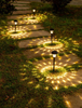 Solar gazon lamp glas licht tuin landschap decoratie geplaatst pad lamp monokristallijn polysilicium 600mah 1000MA batterij