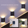 Hot Selling Outdoor Smart Garden Decoratief Hangend Licht Waterdicht Op en neer Lichtgevende Led Solar Wandlamp