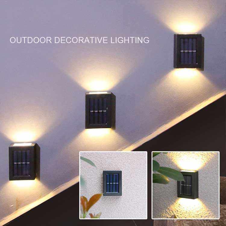 Hot Selling Outdoor Smart Garden Decoratief Hangend Licht Waterdicht Op en neer Lichtgevende Led Solar Wandlamp