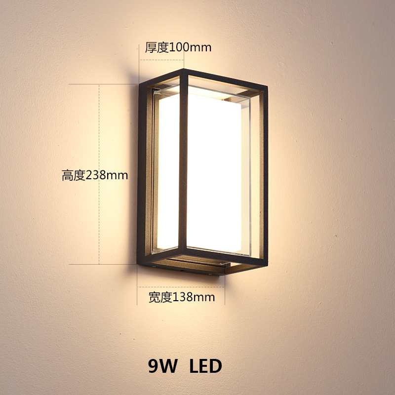 Acryl Moderne Minimalistische LED Wandlamp Waterdicht IP65 9W Indoor Outdoor LED Wandlamp voor Tuin Straatverlichting Abstract