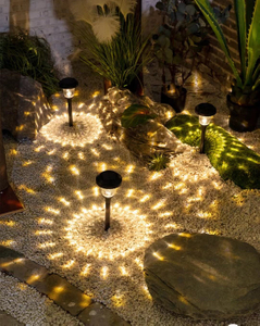 Zonne-gazonlamp glas licht tuin landschap decoratie geplaatste padlamp monokristallijn polysilicium 1000MA batterij