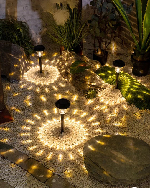Zonne-gazonlamp glas licht tuin landschap decoratie geplaatste padlamp monokristallijn polysilicium 1000MA batterij