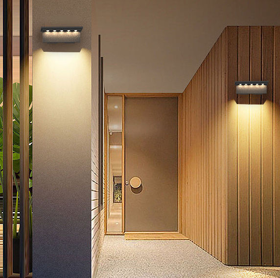 Solar Light Waterdichte Intelligente Lichtregeling Outdoor Zonlicht Lamp voor Tuin Straat Landschap Balkon Decor Solar Wandlamp