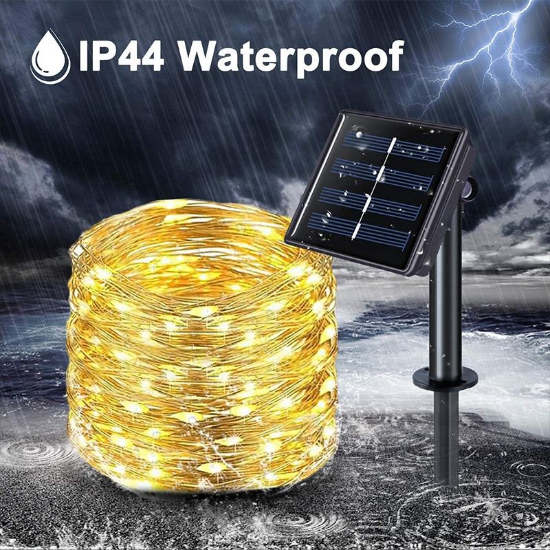 Solar String Kerstverlichting 200m Kerstverlichting Waterdichte Outdoor Guirlande Zonne-energie Lamp Kerst Voor Tuindecoratie.