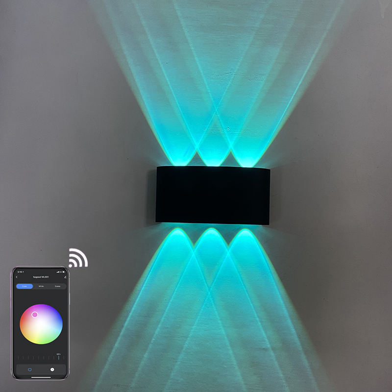 Indoor Wandlamp APP Afstandsbediening Bluetooth-compatibel Dimbare LED Wandlamp RGBW Gebruikt Voor Vakantie Decoratie AC85-265V