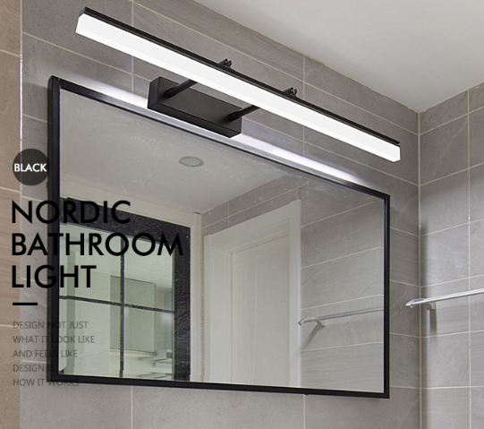 LED-verlichting Aluminium spiegelkoplampen 9 W instelbare hoek draaibaar drie kleurtemperatuur wandlampen badkamerverlichting voor binnen