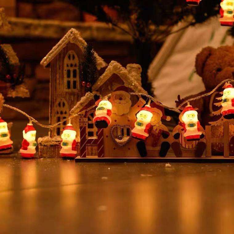 LED Kerstversiering Licht Nieuwjaar Room Decor Garland Holiday Ornaments Outdoor Garden Decor String Lamp Santa Claus Lights