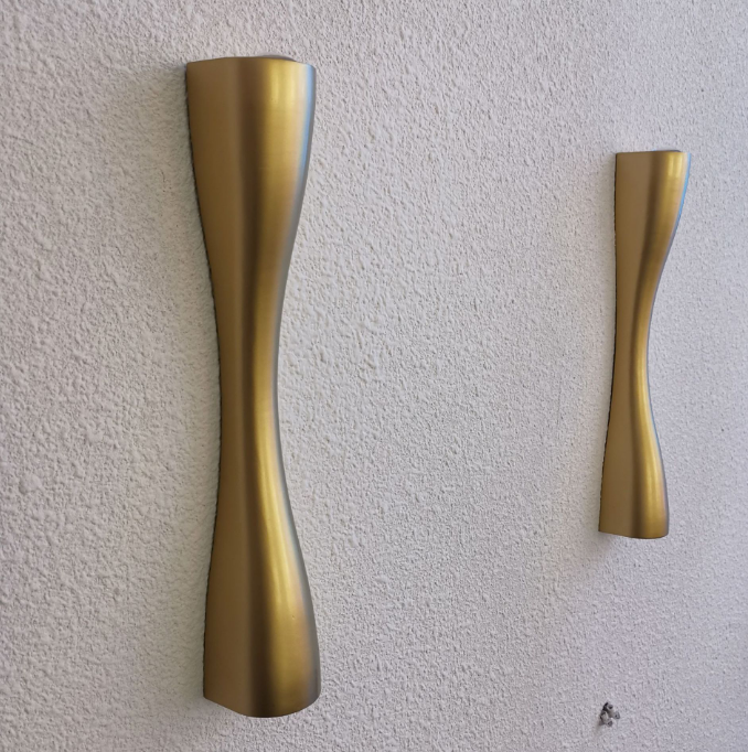 6W tuin wandlamp moderne binnenplaats villa wandlamp buiten tuin op en neer dubbele hoofdlamp gouden trompet buiten waterdichte led wandlamp