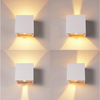 12W Geborstelde Outdoor Led Blaker Bewegingssensor Wandlamp Kubus IP65 Wandlamp