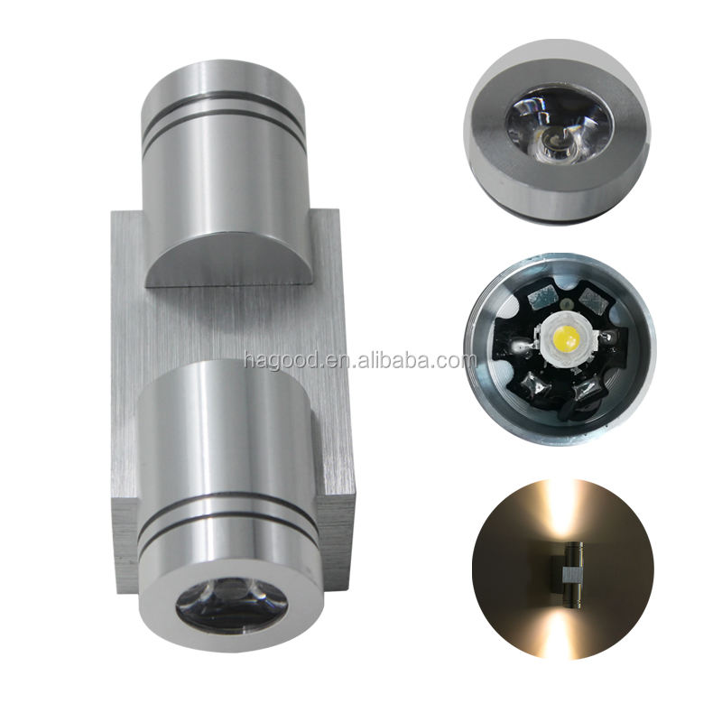 2x1W AC85-265V Aluminium Moderne LED Wandlampen Wandlamp Blaker Spiegel Licht voor Indoor Wanddecoratie Of Verlichting