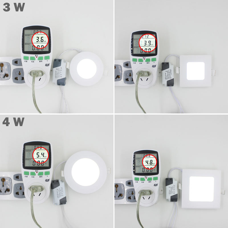 Ultra Dunne Led-paneel Downlight echte volledige watt 3W 4W 6W 9W 12W 15W 18W 24W Ronde/Vierkante LED Plafond Inbouwlamp