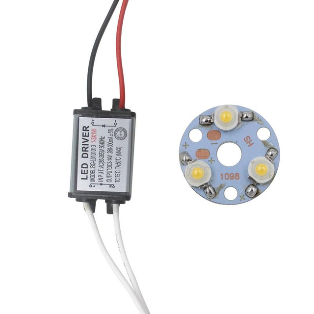 3W High Power Bulb Lamp met LED Driver Adapter Driver Verlichting Transformator 280-300mA