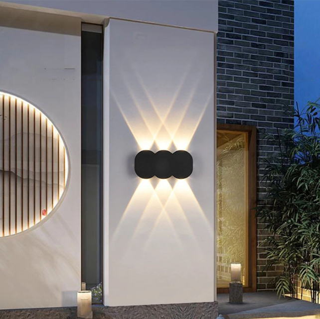 Moderne Waterdichte Outdoor 4W Led Wandlamp IP65 Aluminium Up En Down Wandlamp Tuin Veranda Blaker Decoratie licht 110V 220V