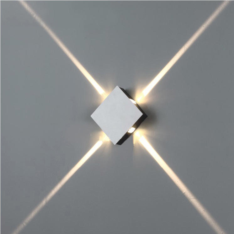 Hoge kwaliteit 4W vierkante Led kruis ster wandlamp indoor blaker verlichting trick light met fabrieksprijs