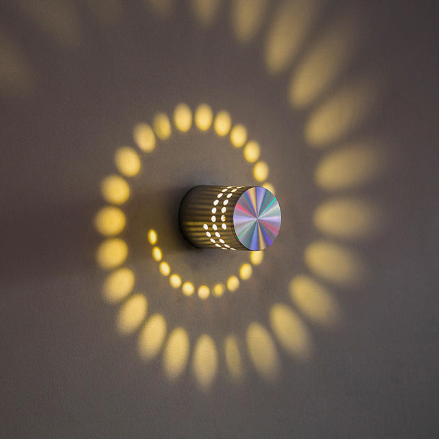 2023 goedkope prijs nachtlampje Spiraalgat RGB LED Wall led decoratieve verlichting