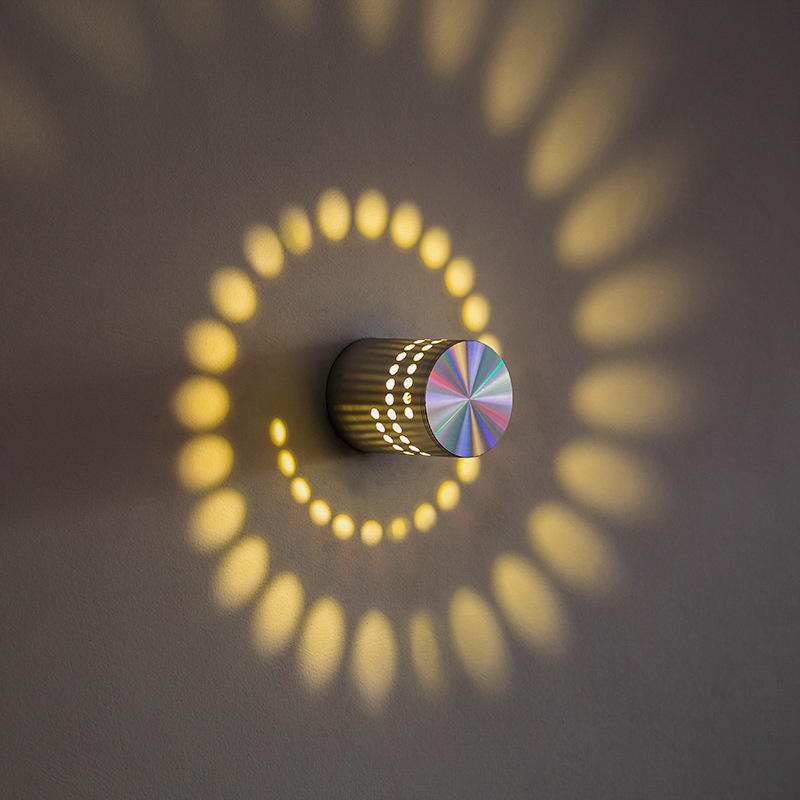 2023 goedkope prijs nachtlampje Spiraalgat RGB LED Wall led decoratieve verlichting