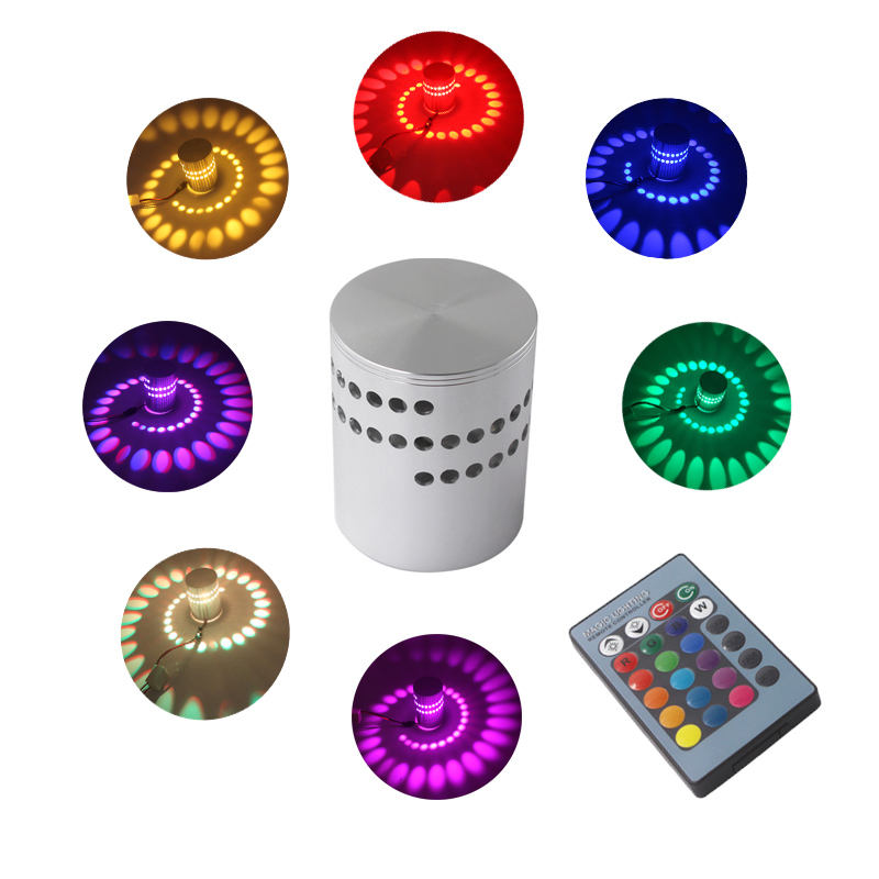 2023 goedkope prijs nachtlampje Spiraalgat RGB LED Wall led decoratieve verlichting