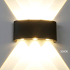 8W waterdichte buitenwandlamp COB aluminium moderne wandlamp voor in de tuin