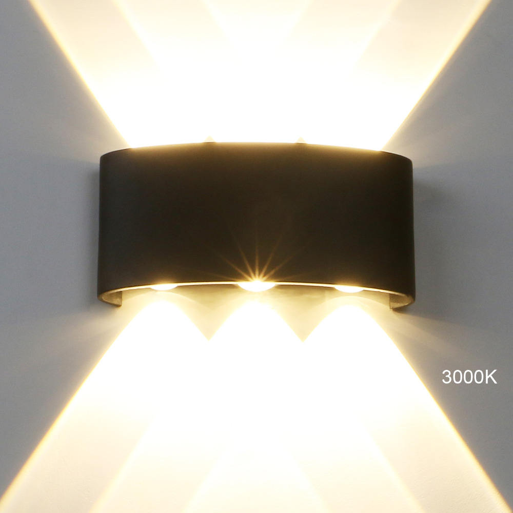 8W waterdichte buitenwandlamp COB aluminium moderne wandlamp voor in de tuin