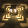 3W LED Wandkandelaar AC85-265V Nieuwigheden Vierkant Gat Lichtgevende Wandlampen voor zolder trappen Decoratie