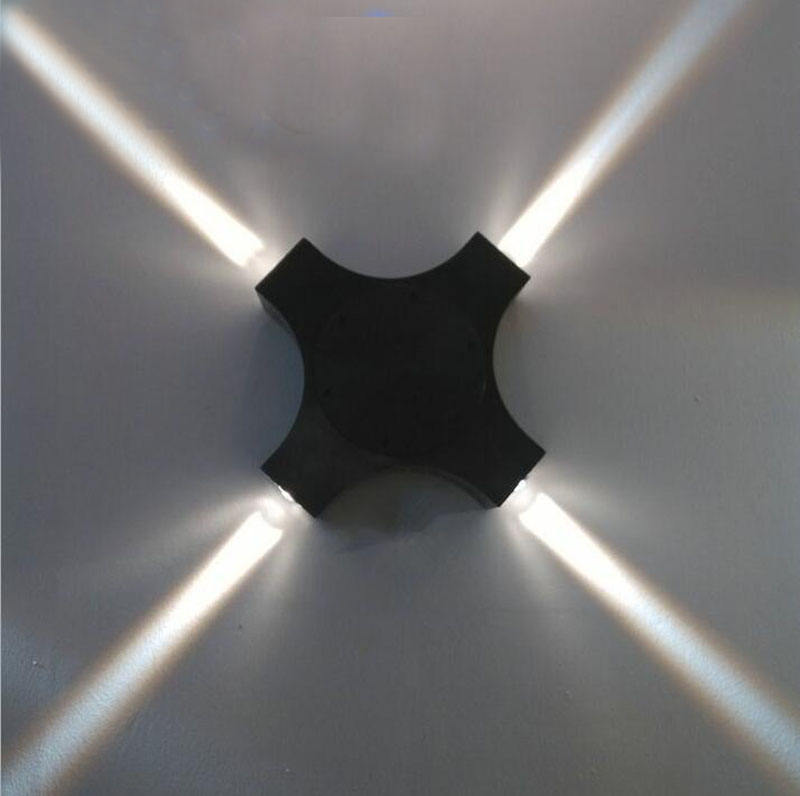 Nieuwe LED Outdoor Wandlamp 12W Cross Star 4 Zijden Verlichting Waterdicht IP65 Voor Tuindecoratie