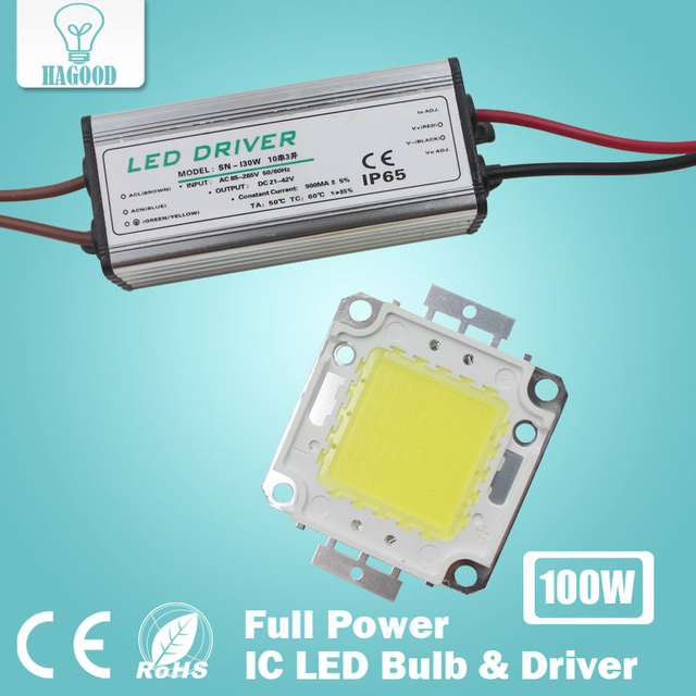 Real Full Watt 10W 20W 30W 50W 100w High Power COB LED lamp Chips Lamp met LED Driver Voor DIY Schijnwerper Spot light Gazon