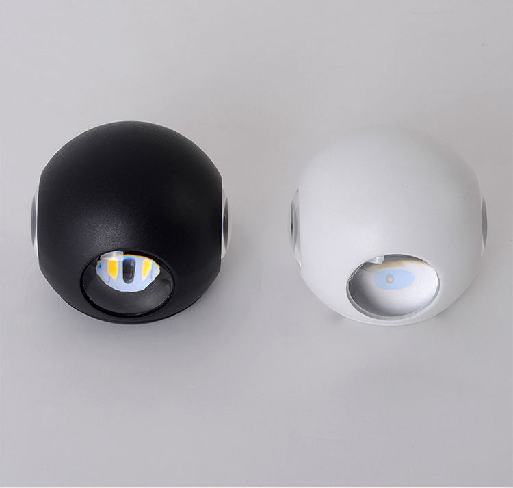 12W ronde waterdichte wandlamp vierzijdig verlichte buitenlamp decoratief
