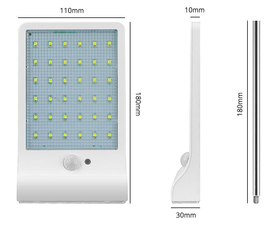 LED COB Solar Light Outdoor Bewegingssensor Wandlamp Waterdicht Tuinlamp Spotlights Emergency Pathway Straatbeveiligingslamp