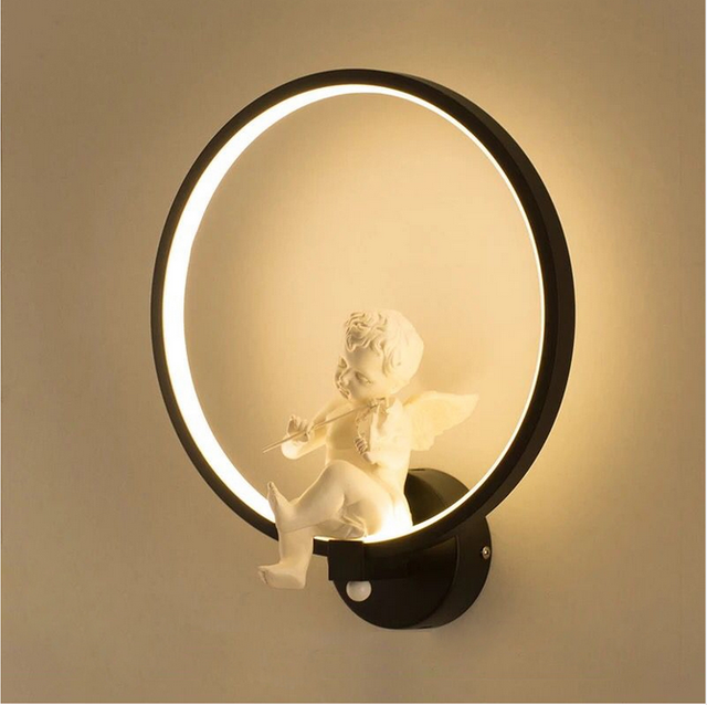 Nieuwe aankomst moderne led blaker fancy wandlamp kunst ringlicht muurbevestiging voor hotelverlichting binnen