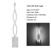 LED wandkandelaar golvende vorm wandlamp modern design aluminium voor slaapkamer gang woonkamer indoor led-verlichtingsarmaturen