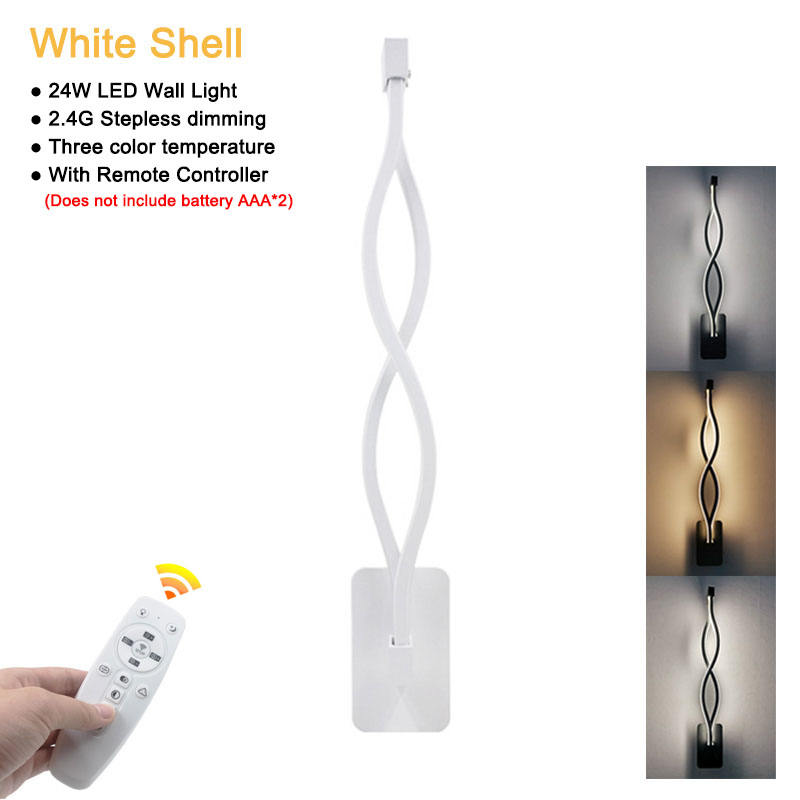 21W LED Wandlampen Art Veranda Aluminium Decoratie Lamp 2.4G Drie Kleuren Dimbaar met Controller Nachtkastje Lichtgevende Verlichting