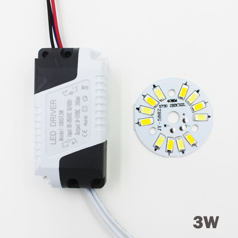 3W 5W 7W 9W 12W 18W SMD5730 Warm/Koud Wit Gecombineerd Kleur paneel + Gesegmenteerde controle LED driver voeding voor downlight