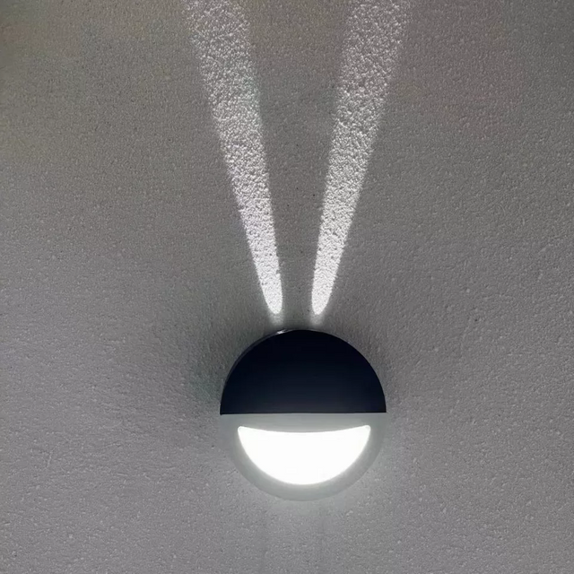 Halve zon ronde ster licht led wandlamp indoor schans verlichting witte buiten wandkandelaar commerciële wandkandelaars buiten over de tuin wandlamp