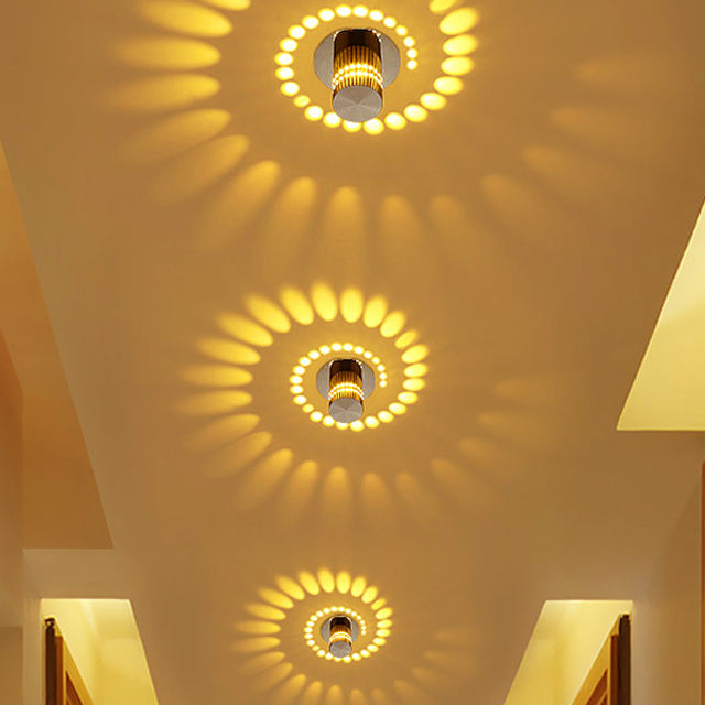 Ingebouwde spiraalgat plafondlamp Binnenverlichting Decoratieve wandlamp RGB met controller