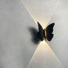 NIEUW 6W Hoogwaardige lamp fancy Butterfly Waterproof Lamp Black Gold Shell wandlamp en nachtlampje voor buiten