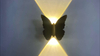 NIEUW 6W Hoogwaardige lamp fancy Butterfly Waterproof Lamp Black Gold Shell wandlamp en nachtlampje voor buiten