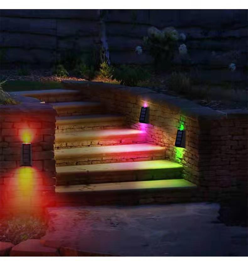 Nieuwe trapeziumvormige solar wandlamp up en down wandlamp buiten IP65 waterdichte lamp voor binnentuin
