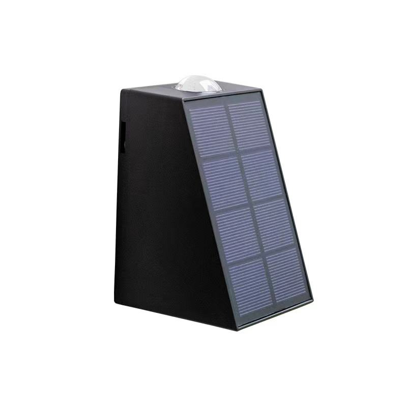 Nieuwe trapeziumvormige solar wandlamp up en down wandlamp buiten IP65 waterdichte lamp voor binnentuin