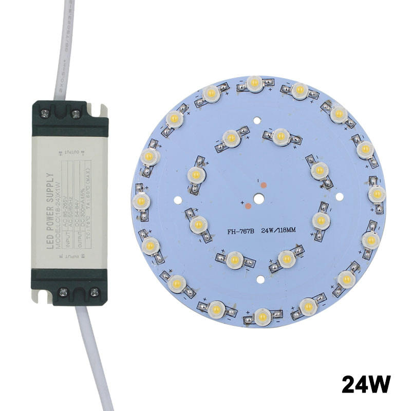 24W LED lamp spotlicht Star high power spaanplaat paneel LED plastic shell voeding driver
