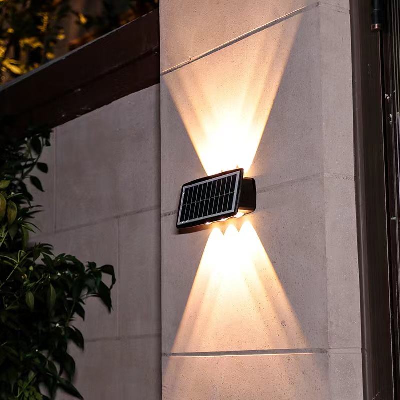 Zonne-schijnwerper Foco LED-lamp Waterdichte zonne-verlichting Apparaten Schijnwerpers Muur Tuin Zonne-verlichting Buiten
