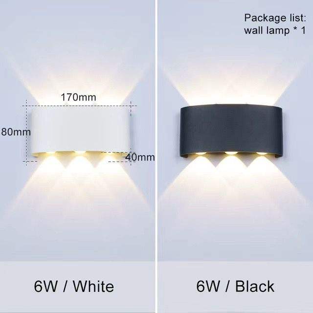 Led Wandlamp Indoor Aluminium Decoratie Interieur Verlichting Up En Down Waterdichte Wandlamp Outdoor Tuin Wandlamp