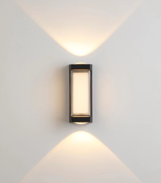 Waterdichte led-wandlamp decoratieve tuinverlichting aluminium op en neer buiten wandlamp led-wandlamp gemonteerd
