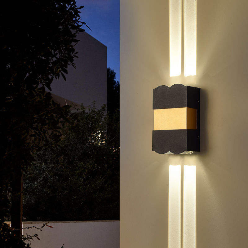 Topkwaliteit tuin Ip65 waterdichte aluminium rechthoek buiten led wandlamp wandmontage
